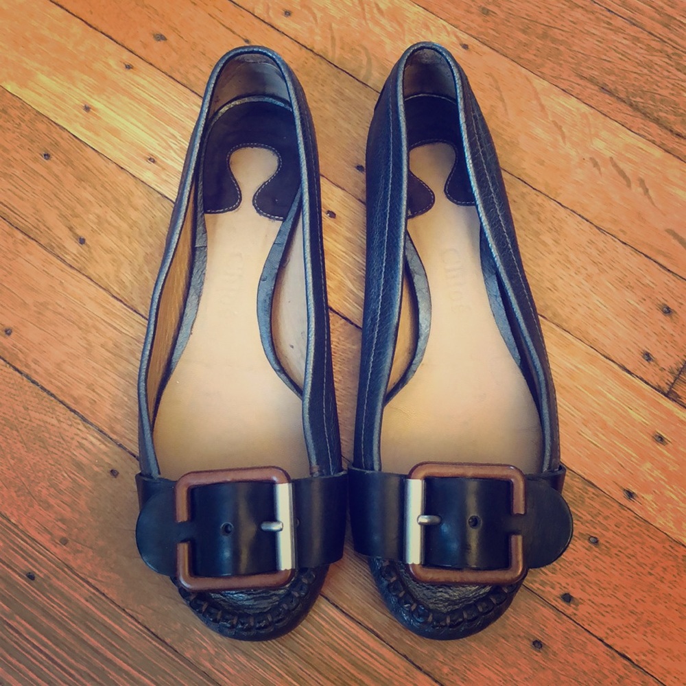Chloe Buckle Flats